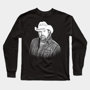 toby keith black and white art Long Sleeve T-Shirt